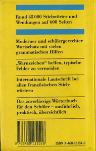 Langenscheidts Schulwörterbuch Französisch