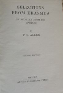Selections from Erasmus: Principally from his Epistles