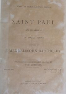 Saint Paul; An Oratorio in Vocal Score