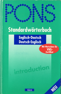 PONS Standardwörterbuch Englisch-Deutsch Deutsch-Englisch