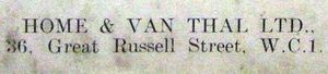 Home & Van Thal Ltd.