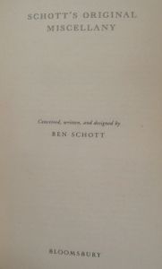 Schott's Original Miscellany