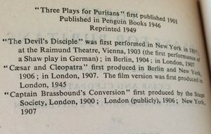 Three Plays for Puritans