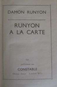 Runyon a la Carte