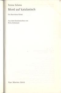 Mord auf katalanisch
