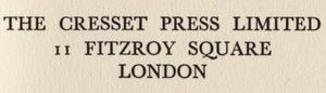 The Cresset Press Ltd