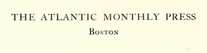 Atlantic Monthly Press