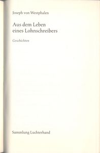 Aus dem Leben eines Lohnschreibers