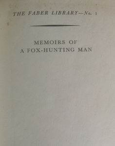 Memoirs of a Fox-Hunting Man