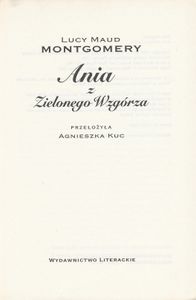 Ania z Zielonego Wzgórza