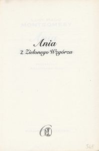 Ania z Zielonego Wzgórza