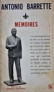 Antonio Barrette: Mémoires Tome I