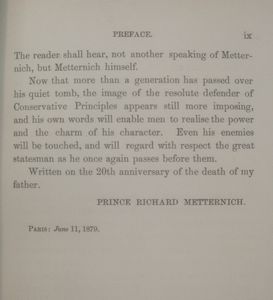 Memoirs of Prince Metternich; 1773-1815, Vol. I