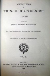 Memoirs of Prince Metternich; 1773-1815, Vol. II