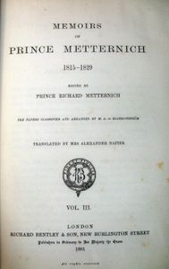 Memoirs of Prince Metternich; 1815-1829, Vol. III