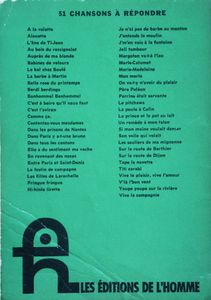 51 Chansons à Répondre du Répertoire de Pierre Daignault