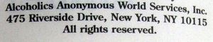 Alcoholics Anonymous World Services, Inc.