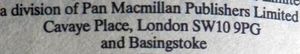 Pan Macmillan Publishers Ltd