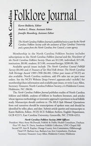 North Carolina Folklore Journal 47.2