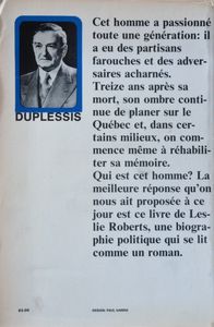 Le Chef: une Biographie Politique de Maurice Duplessis