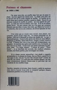 Poèmes et Chansons