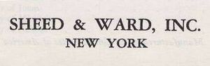 Sheed and Ward, Inc.