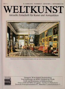 Weltkunst 56. Jahrgang - Nummer 17 / 1. September 1986