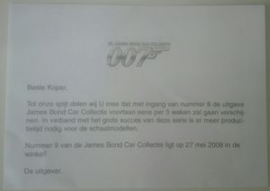 De James Bond Car Collectie 8 [Lotus Esprit Turbo / For Your Eyes Only]