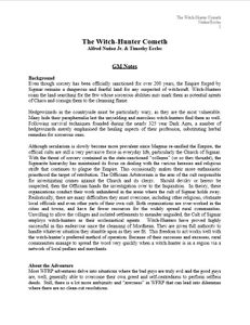 The Witch-Hunter Cometh