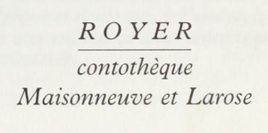 Royer contothèque