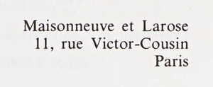 Maisonneuve et Larose