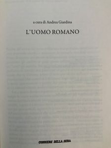 La vita degli Antichi - n. 01 - L'uomo romano