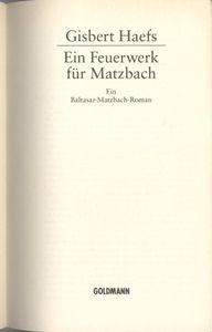 Ein Feuerwerk für Matzbach