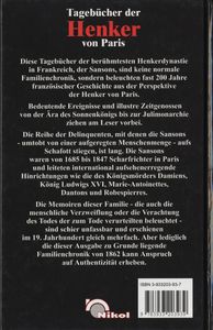 Tagebücher der Henker von Paris (1685-1847)