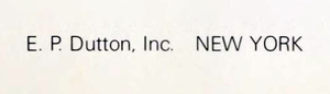 E. P. Dutton, Inc.