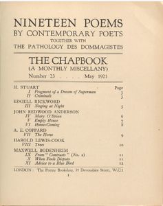 Nineteen Poems by Contemporary Poets Also Pathology des Dommagistes