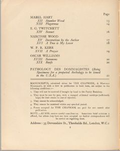 Nineteen Poems by Contemporary Poets Also Pathology des Dommagistes