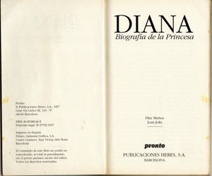 Diana: Biografía De La Princesa
