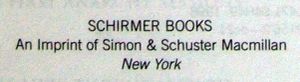 Schirmer Books