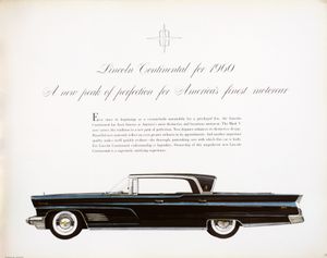 Nineteen Sixty Lincoln and Lincoln Continental