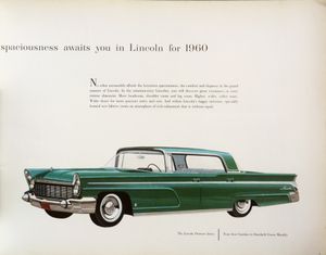 Nineteen Sixty Lincoln and Lincoln Continental