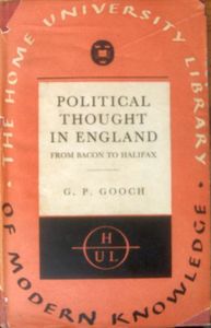 Political Thought in England - From Bacon to Halifax