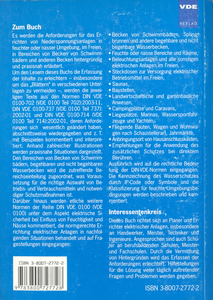 Errichten von Niederspannungsanlagen in feuchter oder nasser Umgebung sowie im Freien, in Bereichen von Schwimmbädern, Springbrunnen oder Wasserbecken