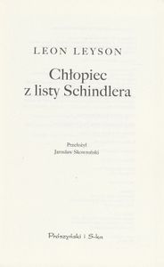 Chłopiec z Listy Schindlera