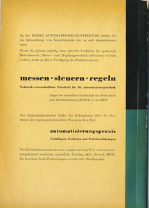 Meßeinrichtungen für die automatische Überwachung, Regelung und Steuerung