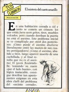 El Misterio Del Cuarto Amarillo