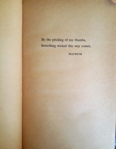 By the Pricking of My Thumbs