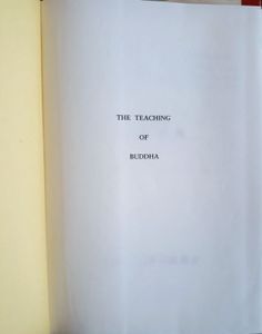 The Teaching of Buddha