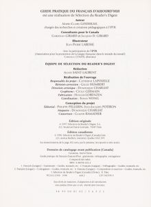 Guide pratique du français d'aujourd'hui : grammaire, orthographe, conjugaison