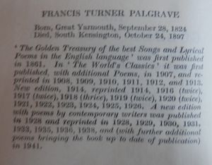 The Golden Treasury of the Best Songs and Lyrical Poems in the English Language